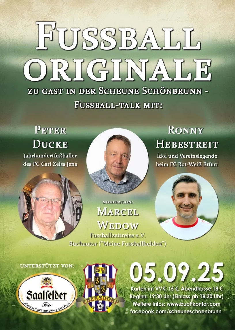 Fußball Originale zu Gast in der Schönbrunner Scheune!