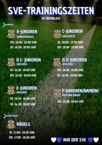 SVE- Trainingszeiten Saison 26/27