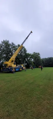 1. Teilprojekt- Flutlichtmasten setzen