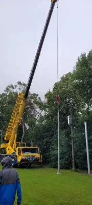 1. Teilprojekt- Flutlichtmasten setzen